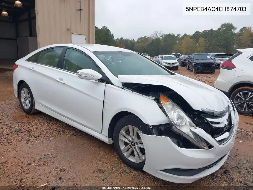 5NPEB4AC4EH874703 2014 Hyundai Sonata Gls