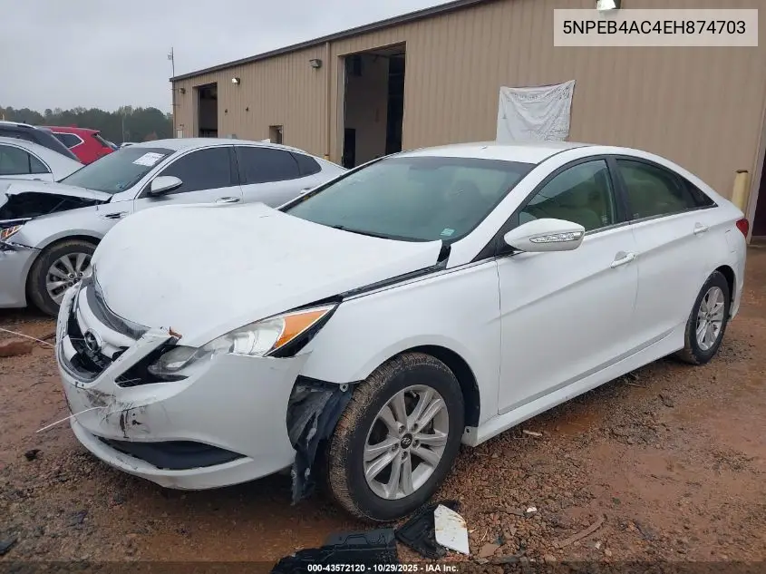 5NPEB4AC4EH874703 2014 Hyundai Sonata Gls
