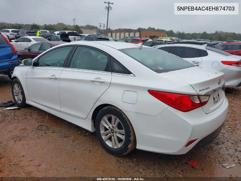 5NPEB4AC4EH874703 2014 Hyundai Sonata Gls