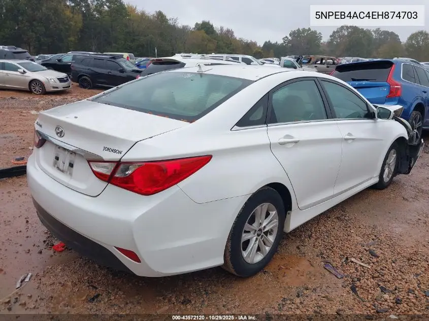 5NPEB4AC4EH874703 2014 Hyundai Sonata Gls