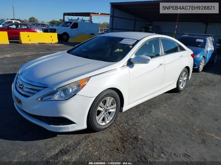 5NPEB4AC7EH928821 2014 Hyundai Sonata Gls