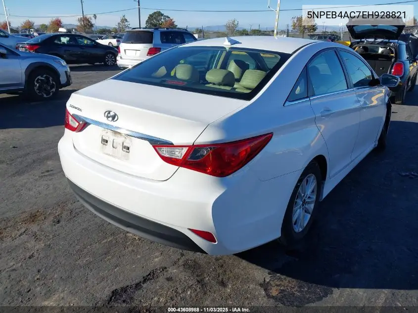 5NPEB4AC7EH928821 2014 Hyundai Sonata Gls