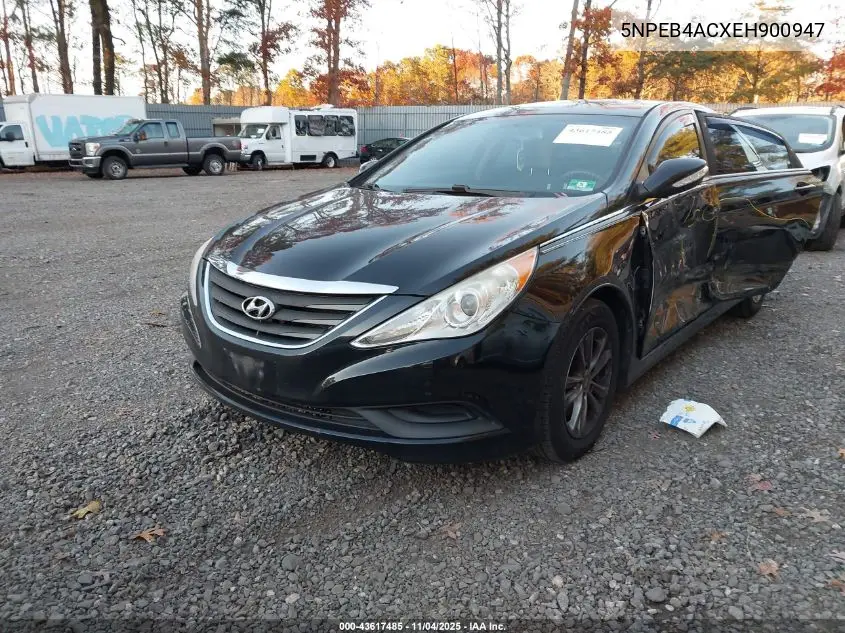 5NPEB4ACXEH900947 2014 Hyundai Sonata Gls