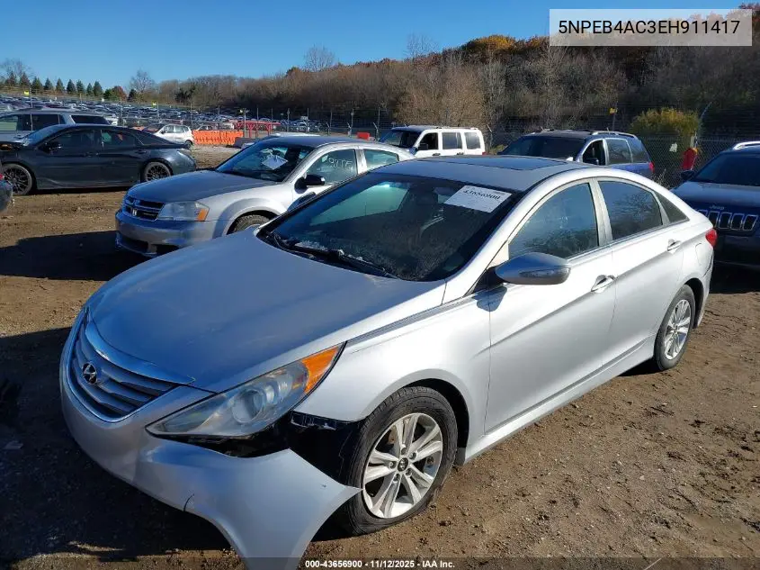 5NPEB4AC3EH911417 2014 Hyundai Sonata Gls