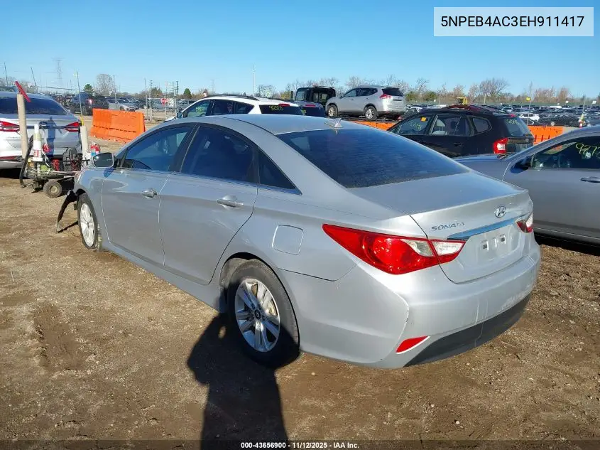 5NPEB4AC3EH911417 2014 Hyundai Sonata Gls