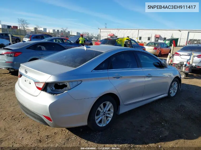 5NPEB4AC3EH911417 2014 Hyundai Sonata Gls