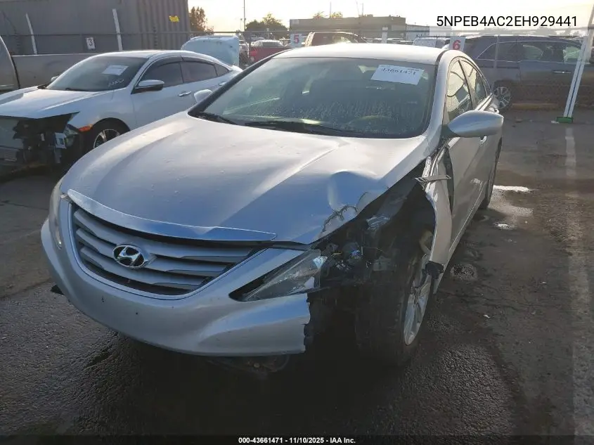 5NPEB4AC2EH929441 2014 Hyundai Sonata Gls