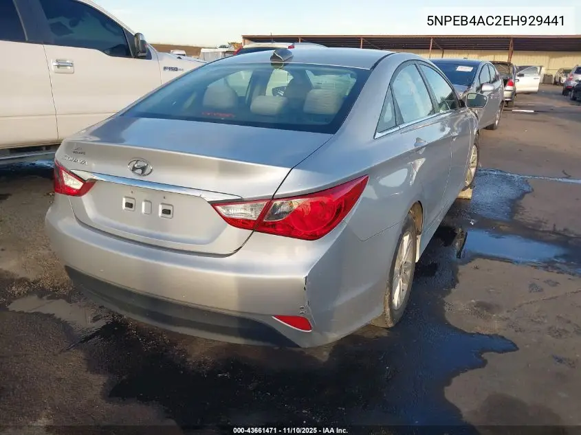 5NPEB4AC2EH929441 2014 Hyundai Sonata Gls