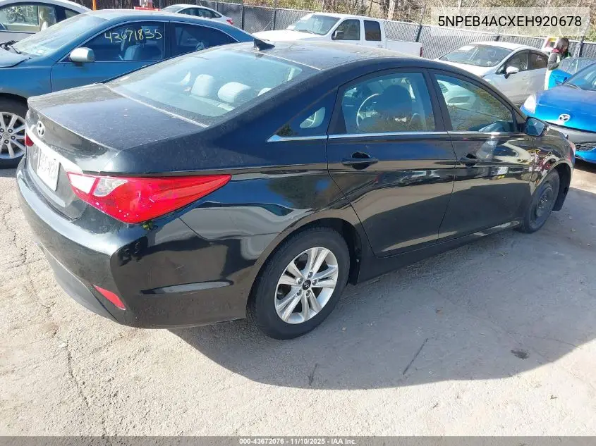 5NPEB4ACXEH920678 2014 Hyundai Sonata Gls