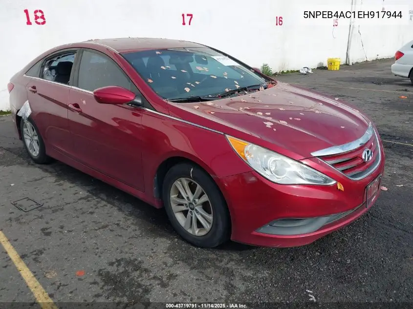 5NPEB4AC1EH917944 2014 Hyundai Sonata Gls