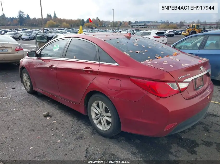 5NPEB4AC1EH917944 2014 Hyundai Sonata Gls