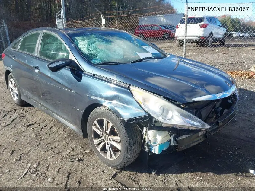 5NPEB4ACXEH836067 2014 Hyundai Sonata Gls