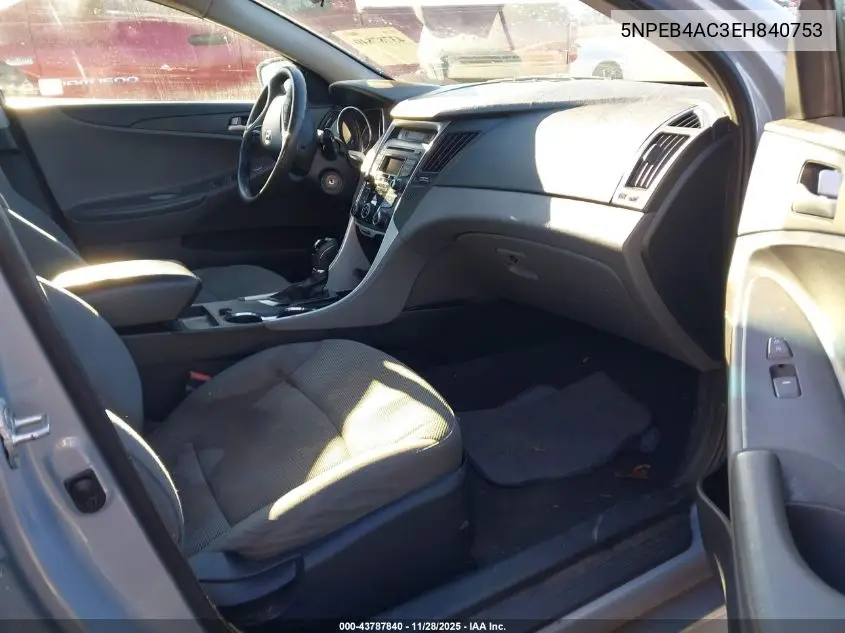 5NPEB4AC3EH840753 2014 Hyundai Sonata Gls