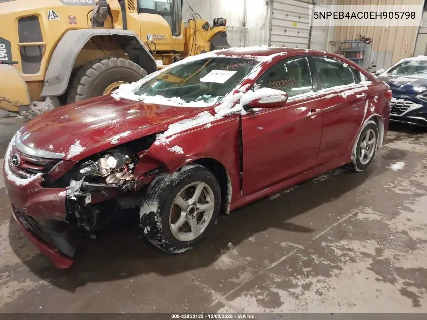 5NPEB4AC0EH905798 2014 Hyundai Sonata Gls