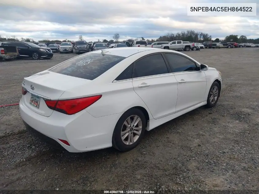 5NPEB4AC5EH864522 2014 Hyundai Sonata Gls