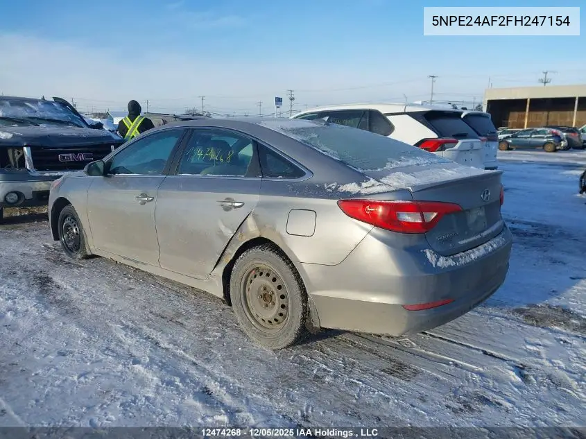 5NPE24AF2FH247154 2015 Hyundai Sonata Gl