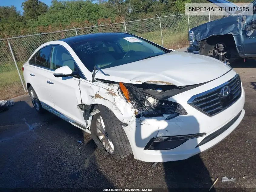 5NPE34AF7FH027585 2015 Hyundai Sonata Limited