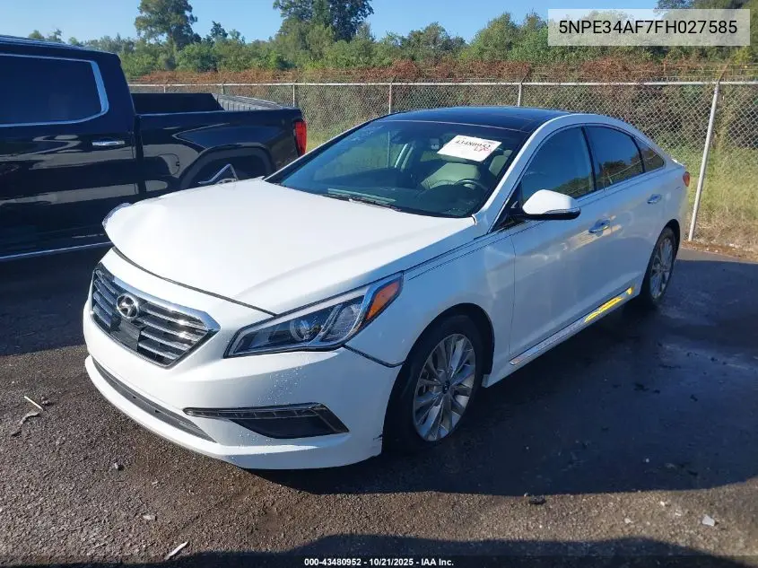 5NPE34AF7FH027585 2015 Hyundai Sonata Limited