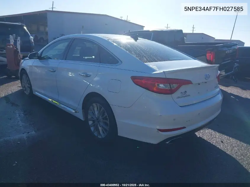 5NPE34AF7FH027585 2015 Hyundai Sonata Limited