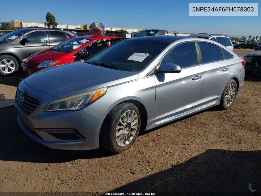 5NPE34AF6FH078303 2015 Hyundai Sonata Limited