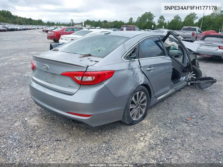 5NPE34AF9FH177178 2015 Hyundai Sonata Sport