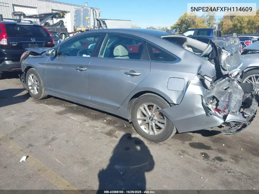 5NPE24AFXFH114609 2015 Hyundai Sonata Se