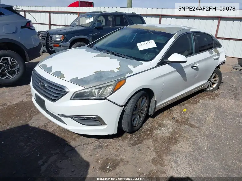5NPE24AF2FH109078 2015 Hyundai Sonata Se