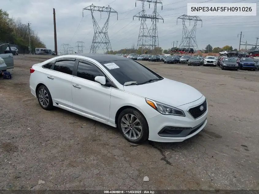 5NPE34AF5FH091026 2015 Hyundai Sonata Sport