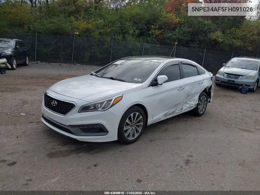 5NPE34AF5FH091026 2015 Hyundai Sonata Sport