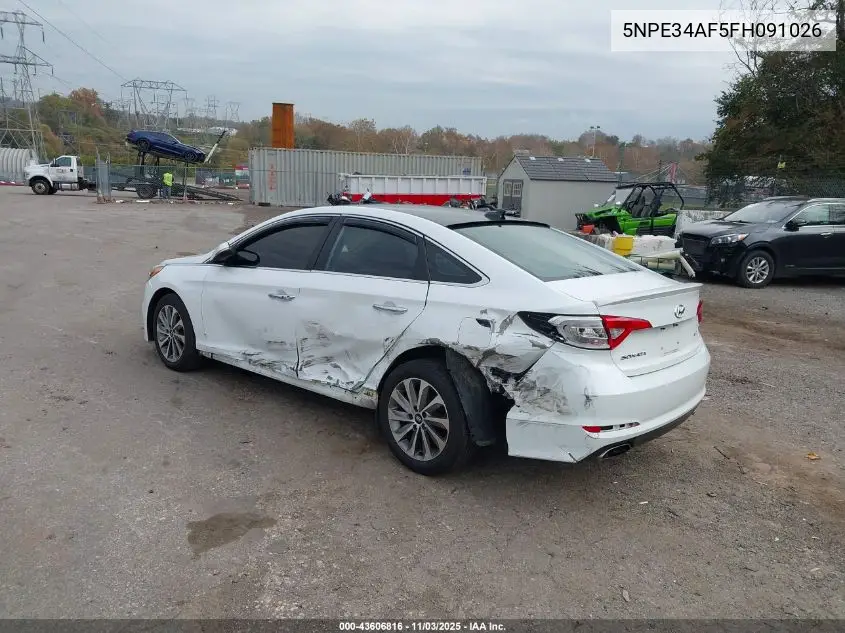 5NPE34AF5FH091026 2015 Hyundai Sonata Sport