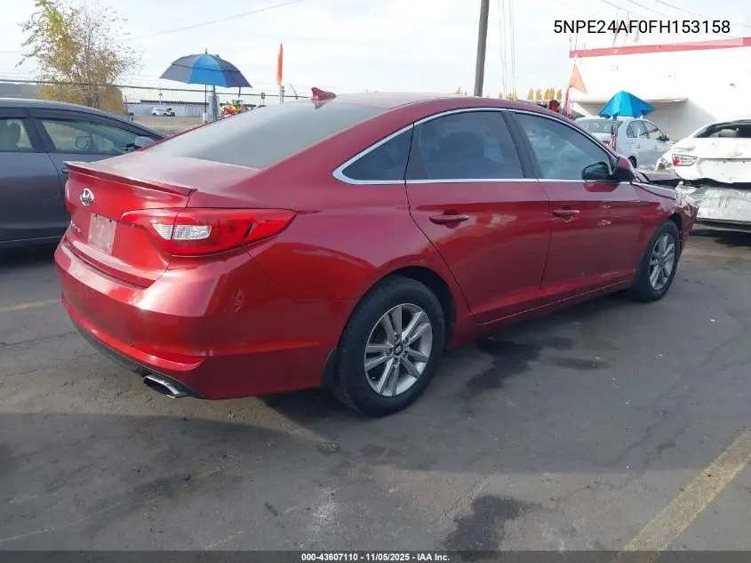5NPE24AF0FH153158 2015 Hyundai Sonata Se