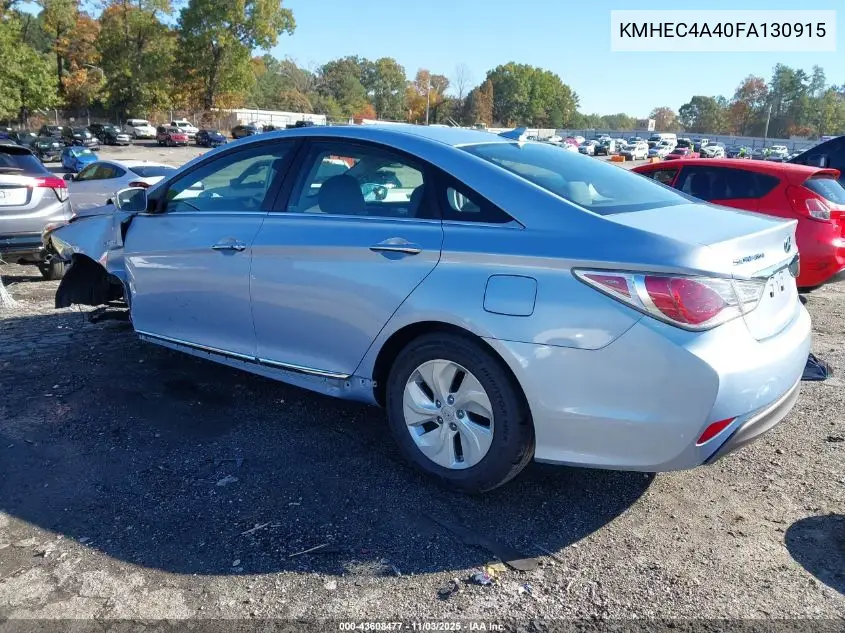 KMHEC4A40FA130915 2015 Hyundai Sonata Hybrid