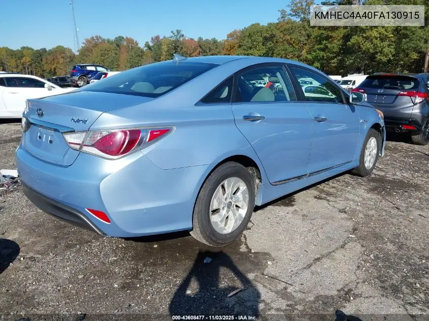 KMHEC4A40FA130915 2015 Hyundai Sonata Hybrid