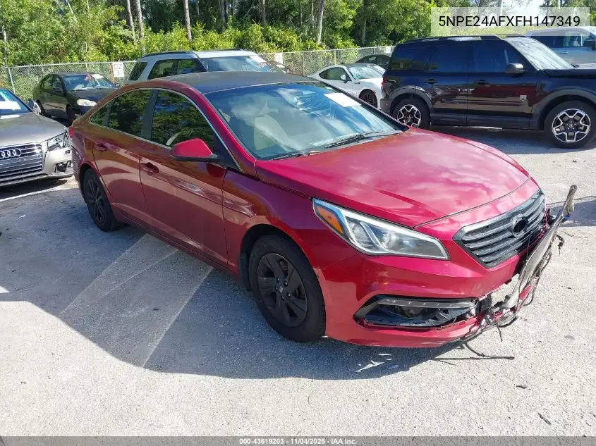 5NPE24AFXFH147349 2015 Hyundai Sonata Se
