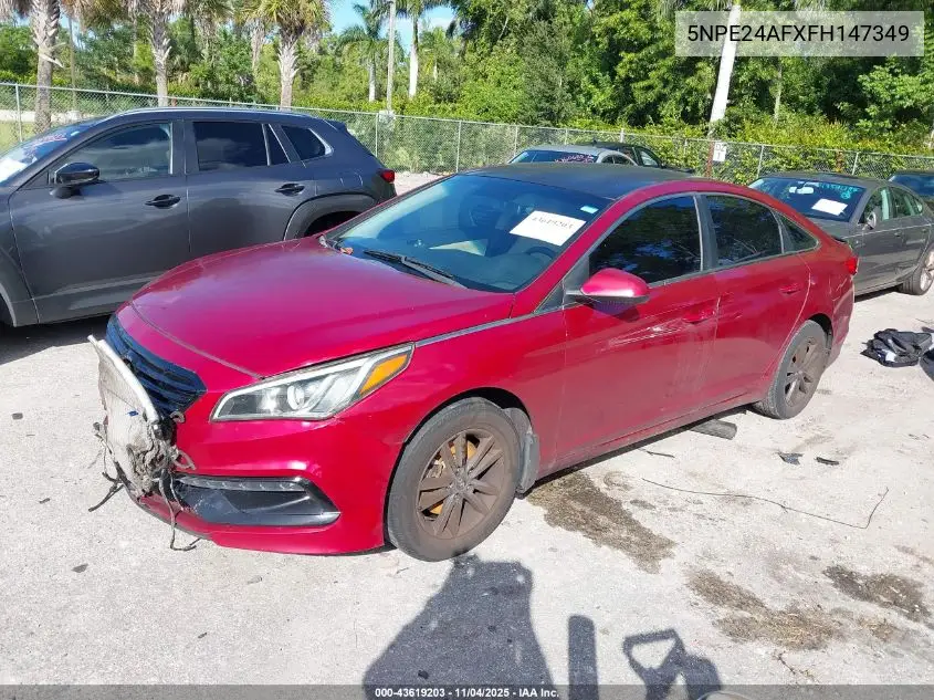 5NPE24AFXFH147349 2015 Hyundai Sonata Se