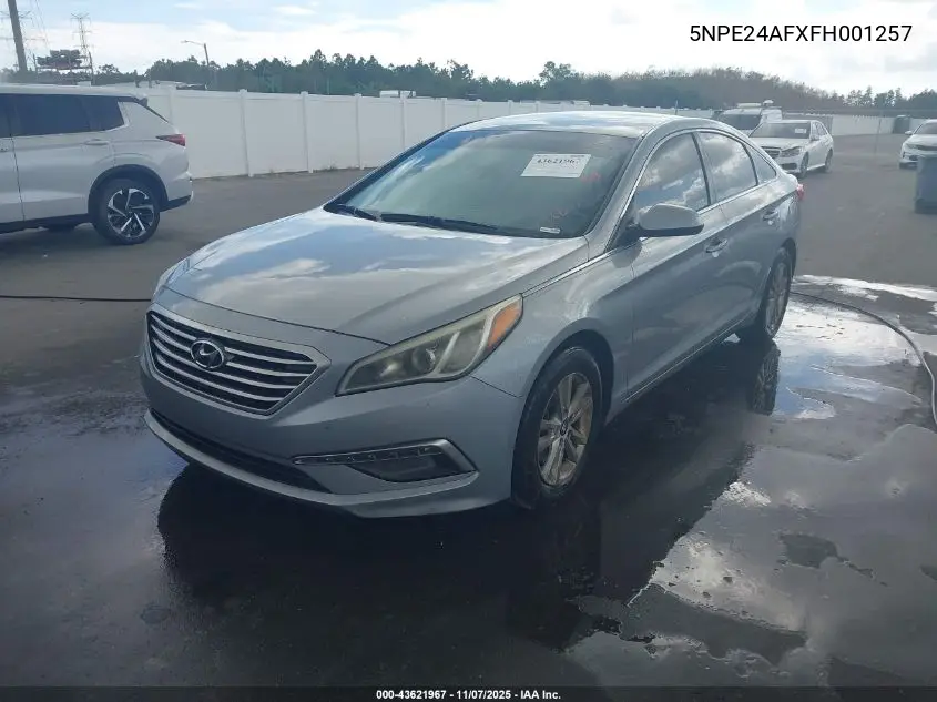 5NPE24AFXFH001257 2015 Hyundai Sonata Se