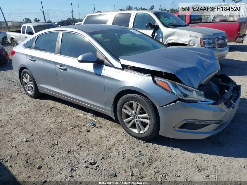 5NPE24AF3FH184520 2015 Hyundai Sonata Se
