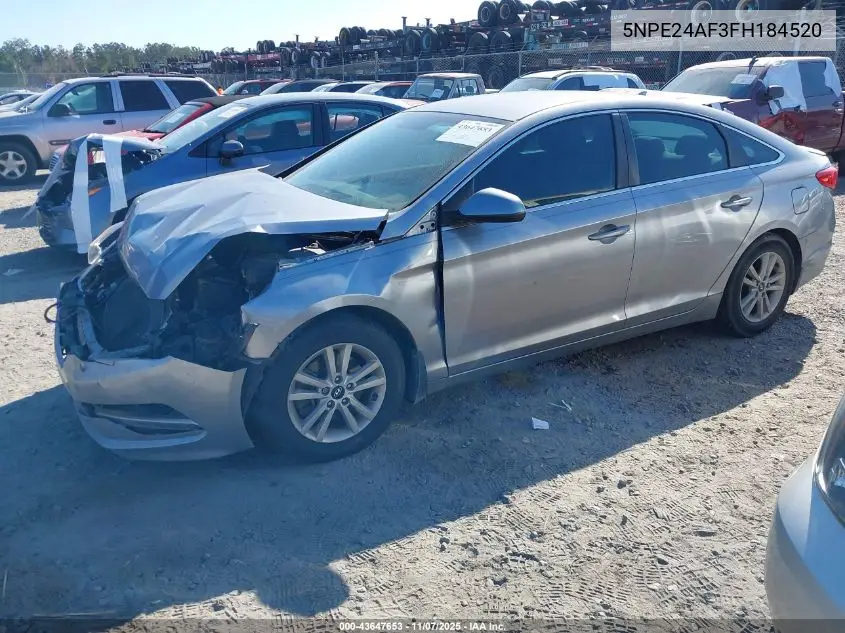 5NPE24AF3FH184520 2015 Hyundai Sonata Se