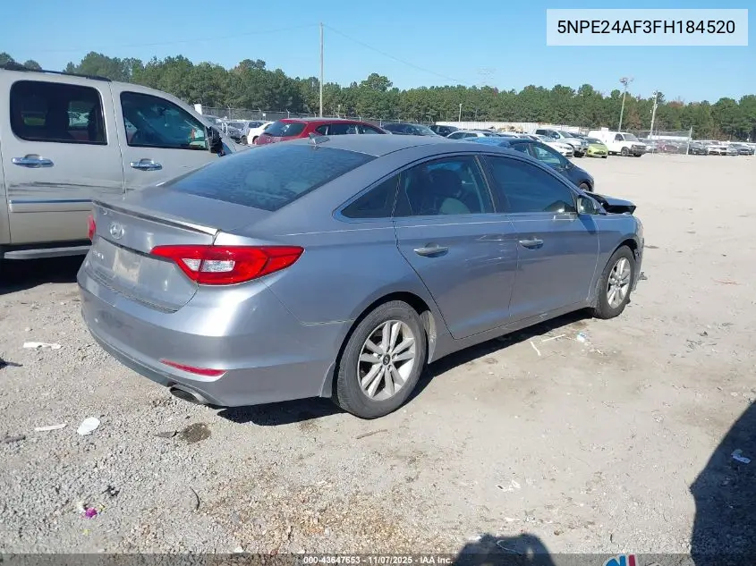 5NPE24AF3FH184520 2015 Hyundai Sonata Se