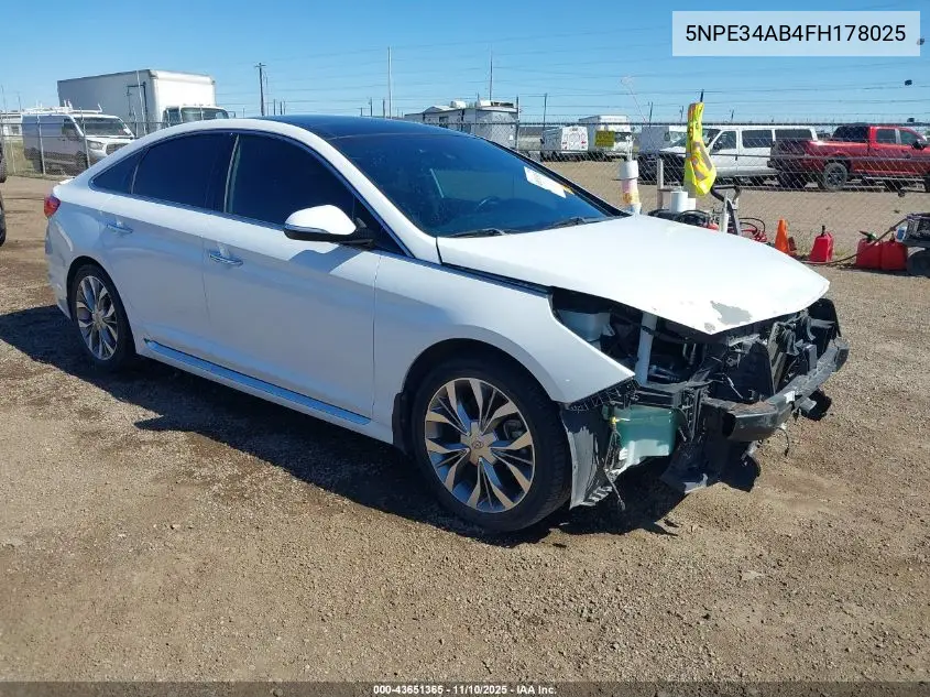 5NPE34AB4FH178025 2015 Hyundai Sonata Limited 2.0T