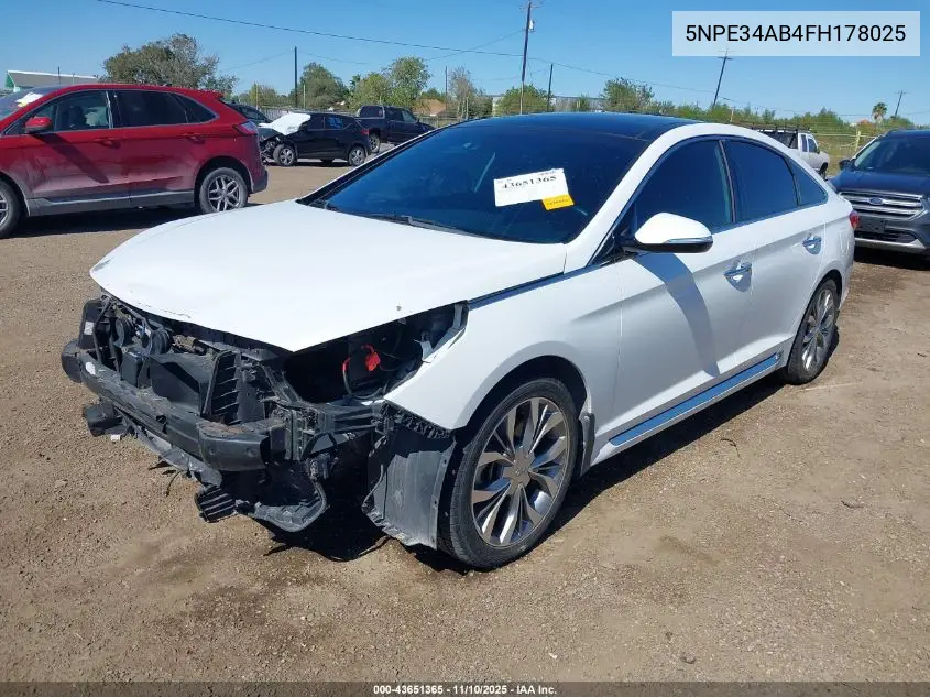 5NPE34AB4FH178025 2015 Hyundai Sonata Limited 2.0T