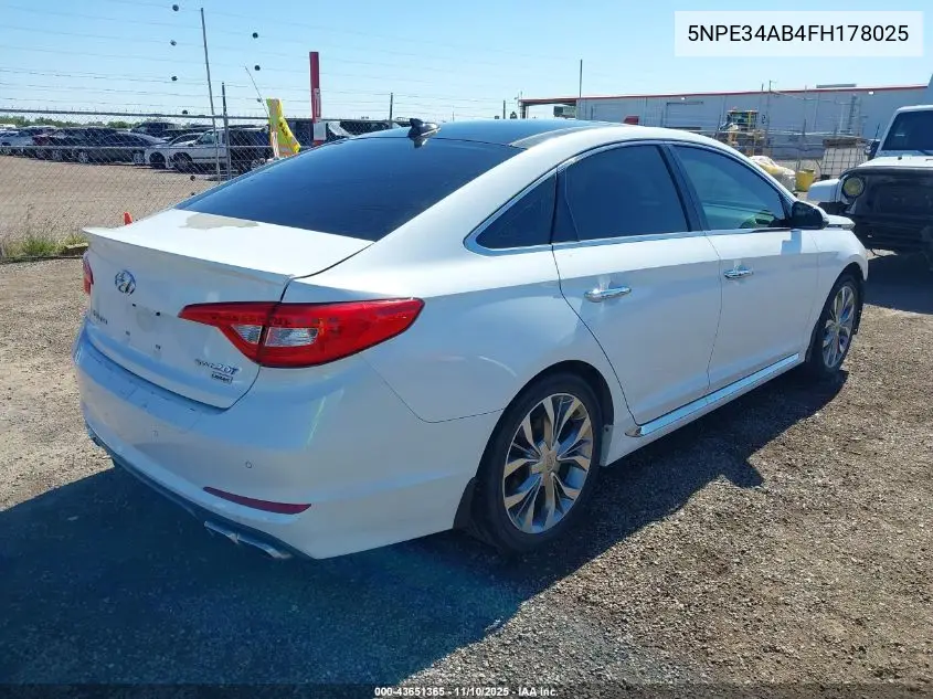 5NPE34AB4FH178025 2015 Hyundai Sonata Limited 2.0T