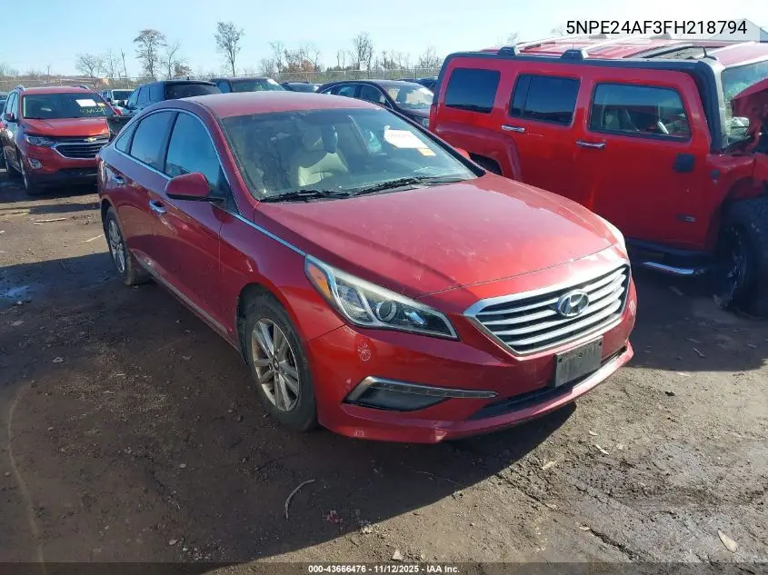 5NPE24AF3FH218794 2015 Hyundai Sonata Se