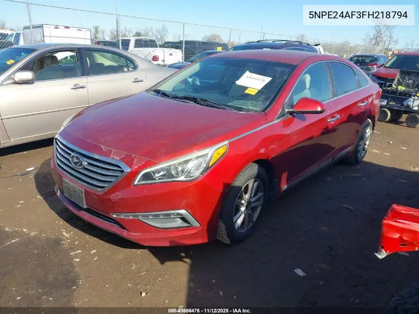 5NPE24AF3FH218794 2015 Hyundai Sonata Se