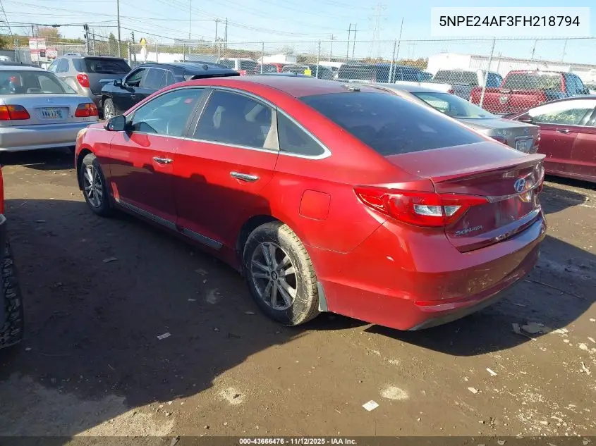 5NPE24AF3FH218794 2015 Hyundai Sonata Se