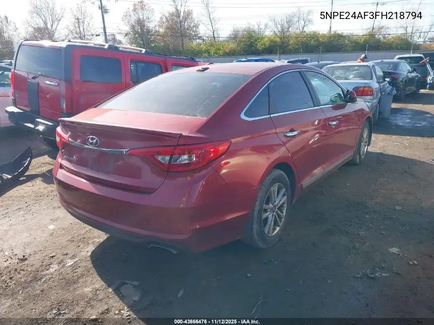 5NPE24AF3FH218794 2015 Hyundai Sonata Se