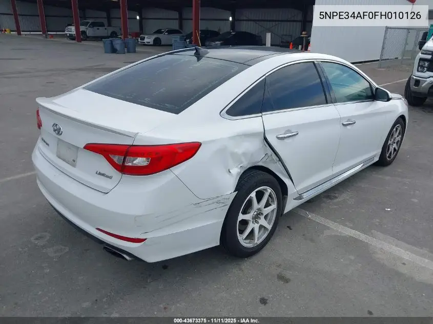 5NPE34AF0FH010126 2015 Hyundai Sonata Limited