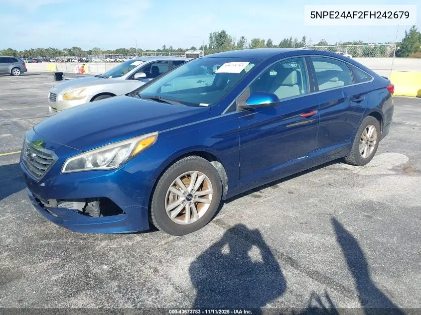 5NPE24AF2FH242679 2015 Hyundai Sonata Se