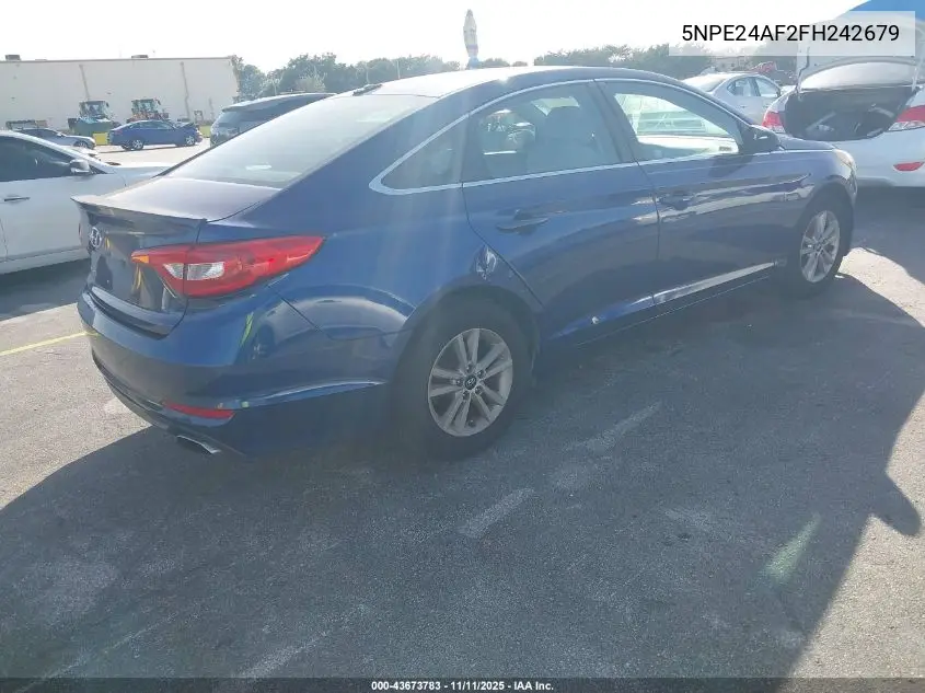 5NPE24AF2FH242679 2015 Hyundai Sonata Se