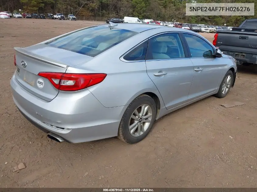 5NPE24AF7FH026276 2015 Hyundai Sonata Se